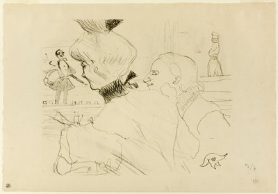 カフェコンサートのカップル 作： Henri de Toulouse-Lautrec