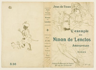 恋するニノン・ド・ランクロの例』の表紙 作： Henri de Toulouse-Lautrec