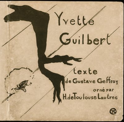 イヴェット・ギルバートのカバー 作： Henri de Toulouse-Lautrec