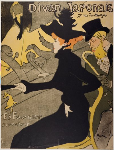 ディヴァン・ジャポネ 作： Henri de Toulouse-Lautrec