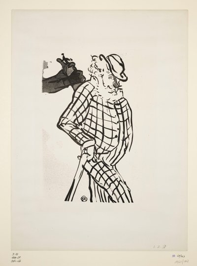 イギリスの奇人コメディアン、"Le Café Concert "シリーズの11枚目。 作： Henri de Toulouse-Lautrec