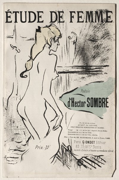 女性研究 作： Henri de Toulouse-Lautrec