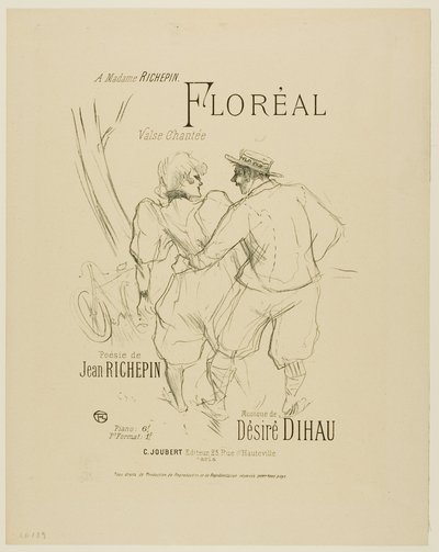 デジレ・ディオーのメロディーよりフロレアル 作： Henri de Toulouse-Lautrec