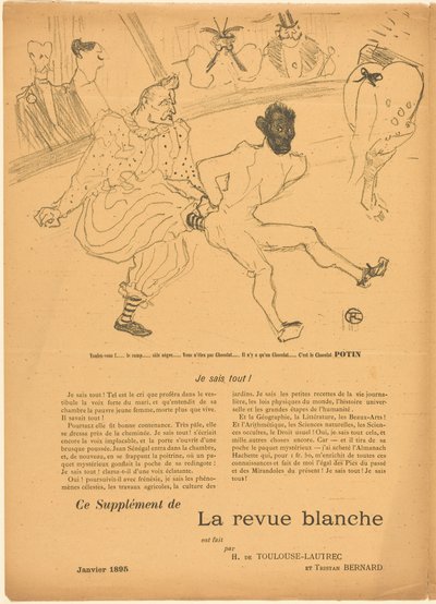 フッティットとショコラ［左の表面］ 作： Henri de Toulouse-Lautrec