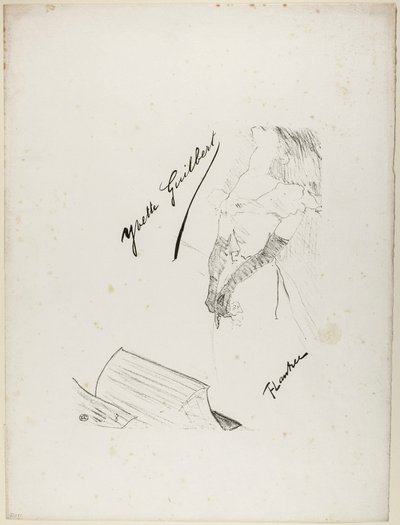 イヴェット・ギルベールの口絵 作： Henri de Toulouse-Lautrec