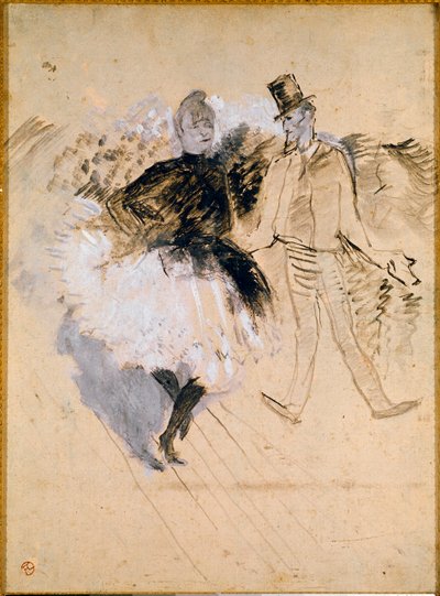 ムーラン・デ・ラ・ガレットのグールとヴァランタン・ル・デソッセ 作： Henri de Toulouse Lautrec