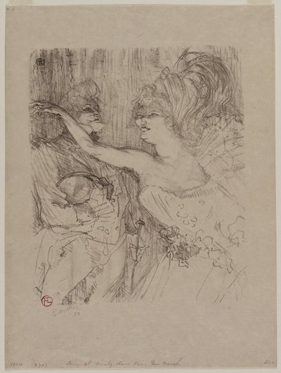 「パリ・キ・マルシェ」のガイとミーリー 作： Henri de Toulouse-Lautrec