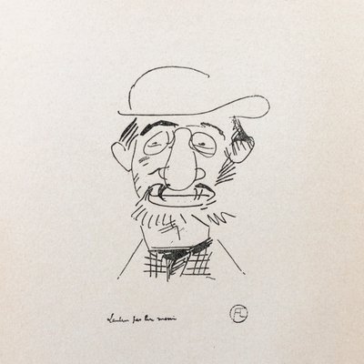 アンリ・トゥールーズ＝ロートレック。 自画像。 作： Henri de Toulouse Lautrec
