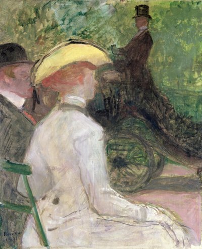 ボワ・ド・ブローニュで 作： Henri de Toulouse Lautrec