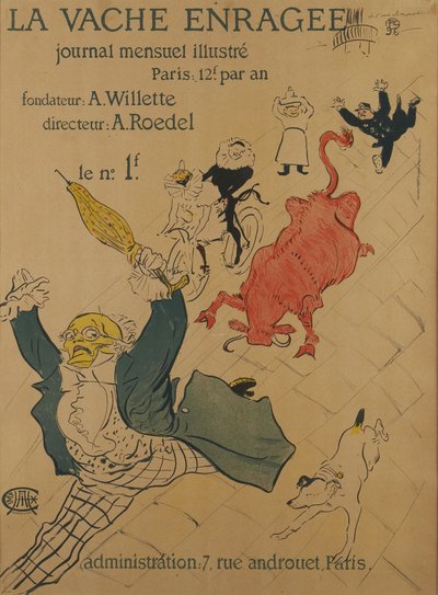 狂った雌牛 作： Henri de Toulouse-Lautrec