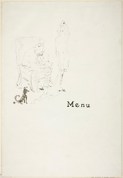 裸の少女: メニュー 作： Henri de Toulouse-Lautrec