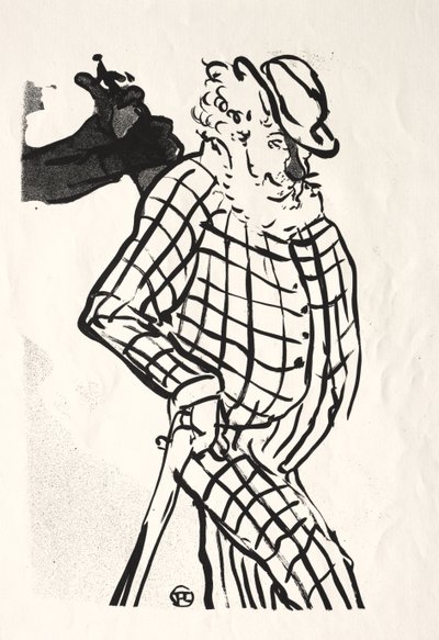 カフェコンサート：アメリカン・シンガー 作： Henri de Toulouse-Lautrec