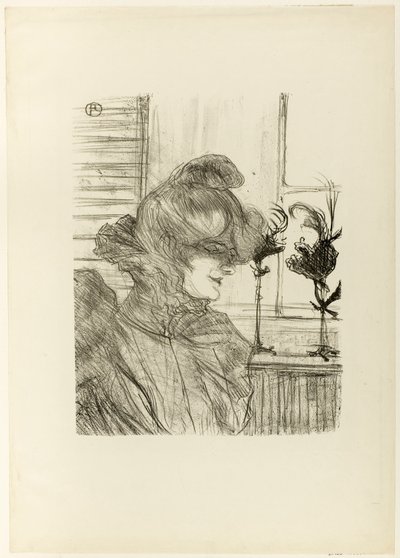 Le Margoin (マドモアゼル ルイーズ ブルーエ) 作： Henri de Toulouse-Lautrec