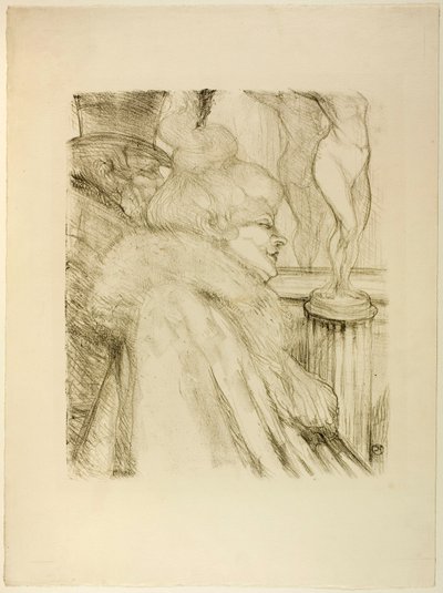 劇場を出る 作： Henri de Toulouse-Lautrec
