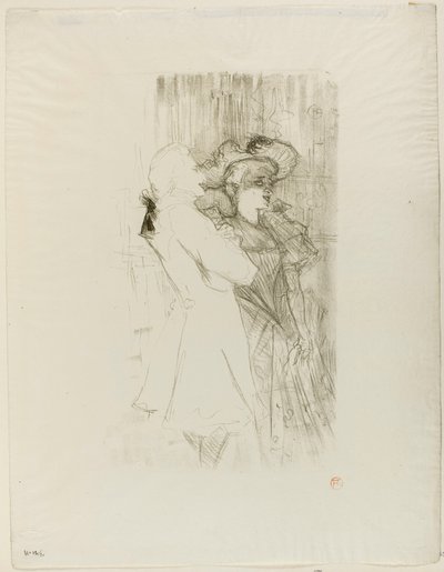 La Chanson de Fortunioの貸し手とオーゲス 作： Henri de Toulouse-Lautrec