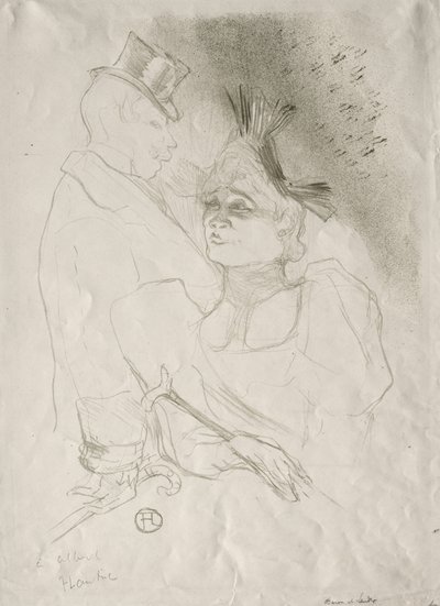 貸し手と男爵 作： Henri de Toulouse-Lautrec