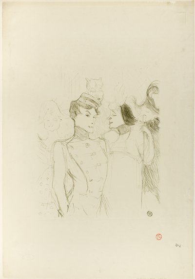 ヴァリエテのレヴューでのレンダーとラヴァリエール 作： Henri de Toulouse-Lautrec