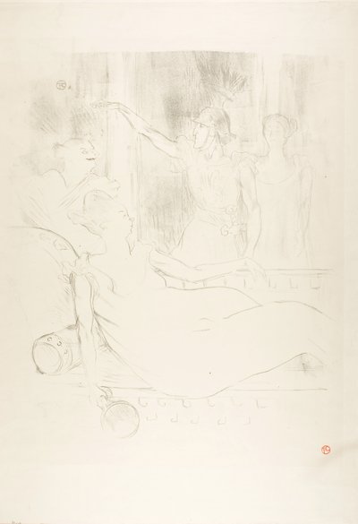 ラ・ベル・エレーヌのマダム・シモン・ジラール、ブルワーとガイ 作： Henri de Toulouse-Lautrec