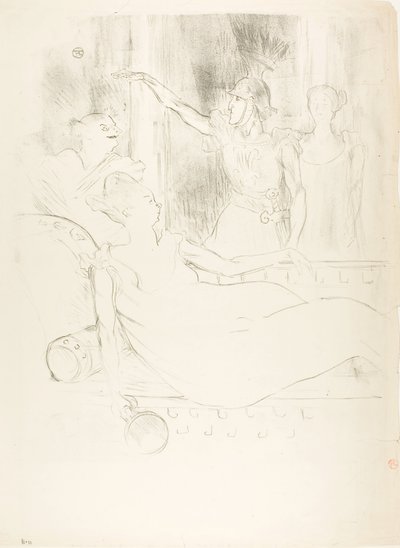 ラ・ベル・エレーヌのマダム・シモン・ジラール、ブルワーとガイ 作： Henri de Toulouse-Lautrec