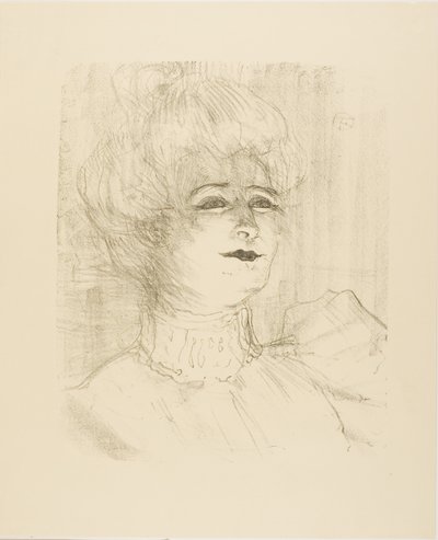 マリー・ルイーズ・マルシー、Treize Lithographies より 作： Henri de Toulouse-Lautrec