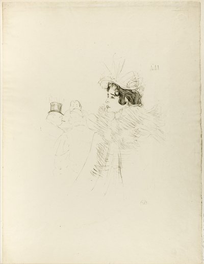 Bar Achille のミス・メイ・ベルフォート 作： Henri de Toulouse-Lautrec