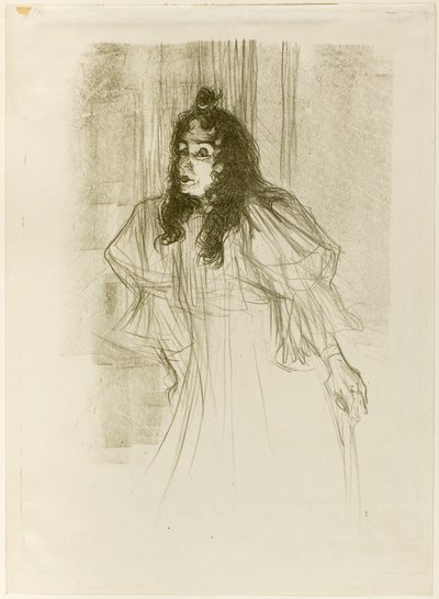 長い髪のミス・メイ・ベルフォール 作： Henri de Toulouse-Lautrec