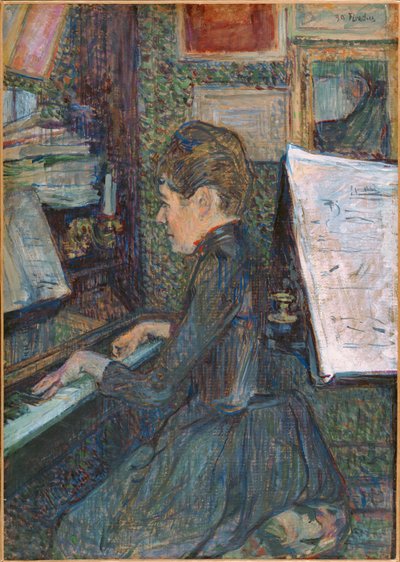 ミス・ディハウ、ピアノで... 作： Henri de Toulouse-Lautrec