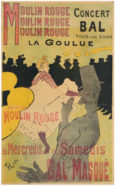 ムーラン・ルージュ、ラ・グール 作： Henri de Toulouse-Lautrec