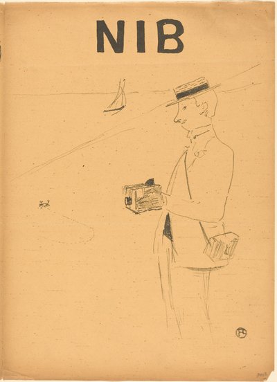 ニブ、またはアマチュア写真家［表面右］ 作： Henri de Toulouse-Lautrec