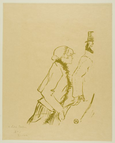 哀れなストリートウォーカー！ 作： Henri de Toulouse-Lautrec