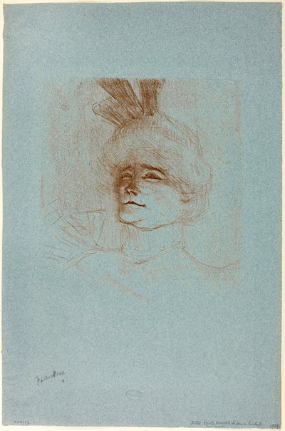 マドモアゼル・マルセル・レンダーの肖像、スリークォータービュー 作： Henri de Toulouse-Lautrec