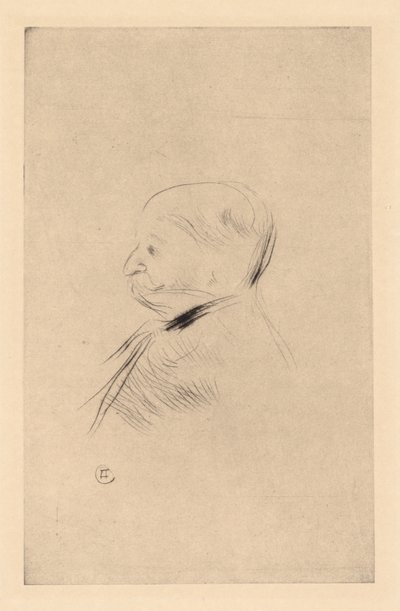 男の肖像 作： Henri de Toulouse-Lautrec