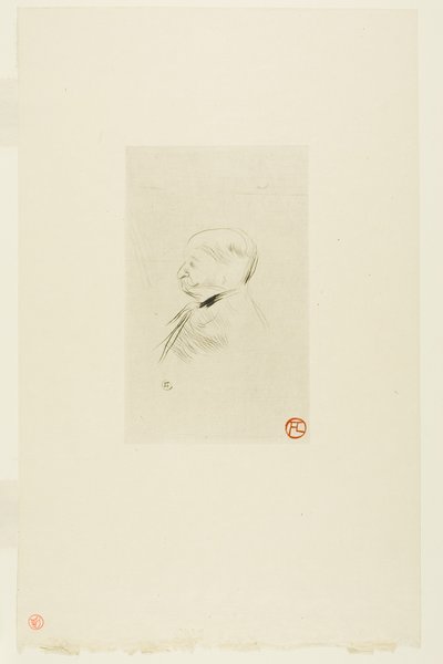 男の肖像 作： Henri de Toulouse-Lautrec