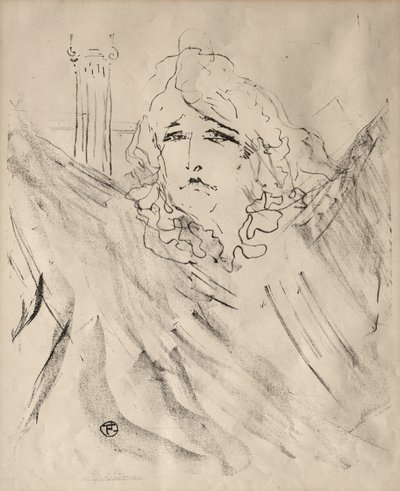 俳優と女優の肖像: 13 枚のリトグラフ: サラ・ベルナール 作： Henri de Toulouse-Lautrec