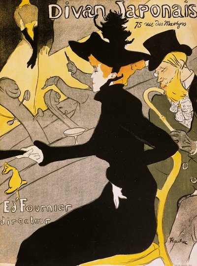 アンリ・ド・トゥールーズ＝ロートレック（1864-1901）の「DIVAN JAPONAIS」ポスター 作： Henri de Toulouse Lautrec