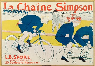 自転車チェーン「ラ・シェーヌ・シンプソン」のポスター 作： Henri de Toulouse-Lautrec