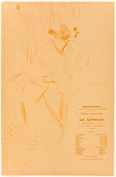 ラ・レプリーズ』プログラム 作： Henri de Toulouse-Lautrec