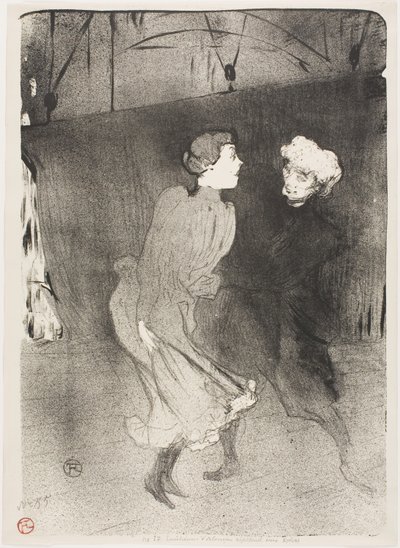 フォリー・ベルジェールでのリハーサル、エミレンヌ・ダランソンとマリキータ 作： Henri de Toulouse-Lautrec