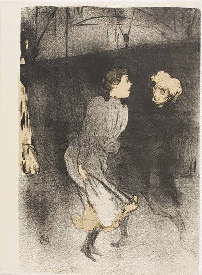 フォリー・ベルジェールでのリハーサル、エミレンヌ・ダランソンとマリキータ 作： Henri de Toulouse-Lautrec