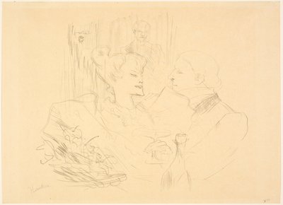 ロンドンでの夕食 作： Henri de Toulouse-Lautrec
