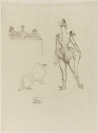 法廷の前の動物使い 作： Henri de Toulouse-Lautrec