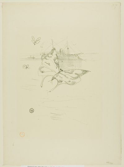 蝶々、デジレ・ディオーのメロディーより 作： Henri de Toulouse-Lautrec