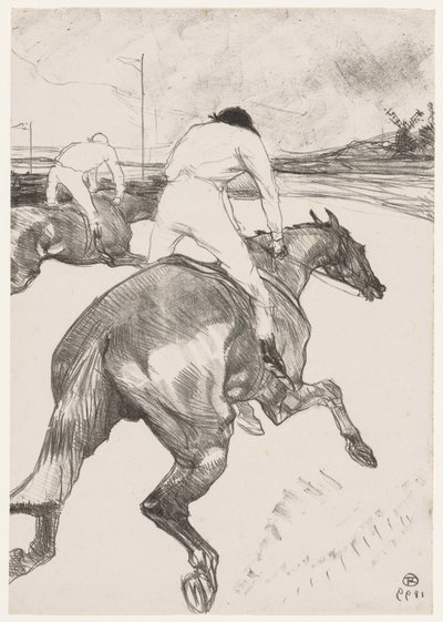 ジョッキー 作： Henri de Toulouse-Lautrec