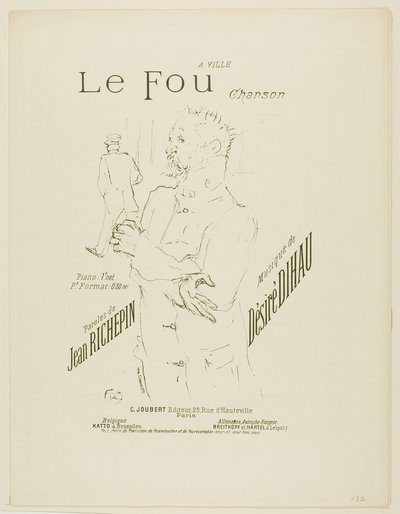 狂人、デジレ・ディオーのメロディーより 作： Henri de Toulouse-Lautrec