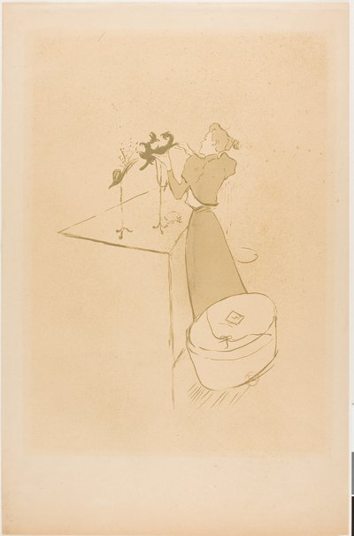 帽子職人、ルネ・ヴェール 作： Henri de Toulouse-Lautrec
