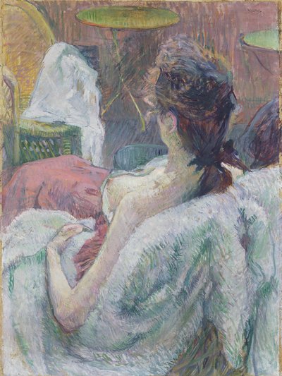 休憩中のモデル 作： Henri de Toulouse Lautrec