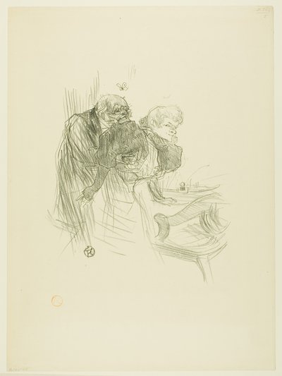 Au Pied du Sinaï からのポーランドのユダヤ人の祈り 作： Henri de Toulouse-Lautrec