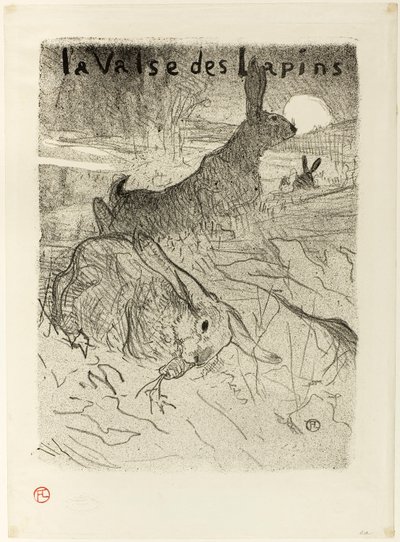 ウサギのワルツ 作： Henri de Toulouse-Lautrec