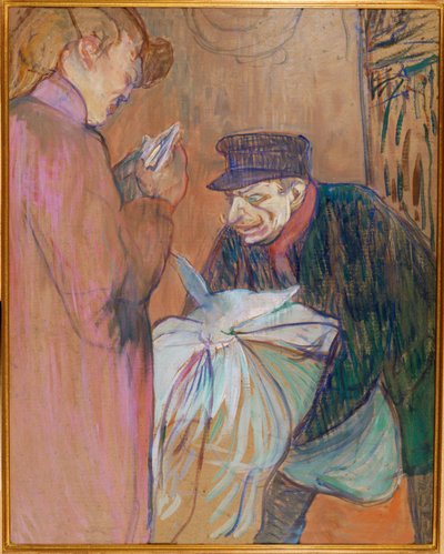 売春宿の洗濯屋 作： Henri de Toulouse-Lautrec