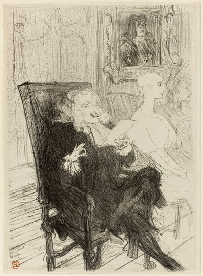 トリュフィエとモレノ、学んだ女性 作： Henri de Toulouse-Lautrec